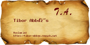 Tibor Abbás névjegykártya